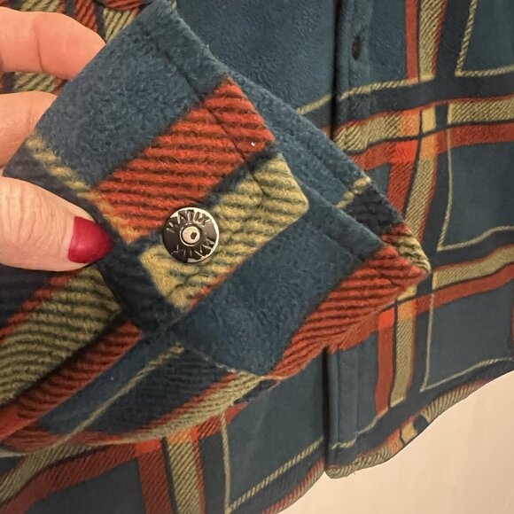 Matix Jacket Men’s Large Plaid Sherpa Lined Snap Front Flannel Shacket Layers - Picture 11 of 13